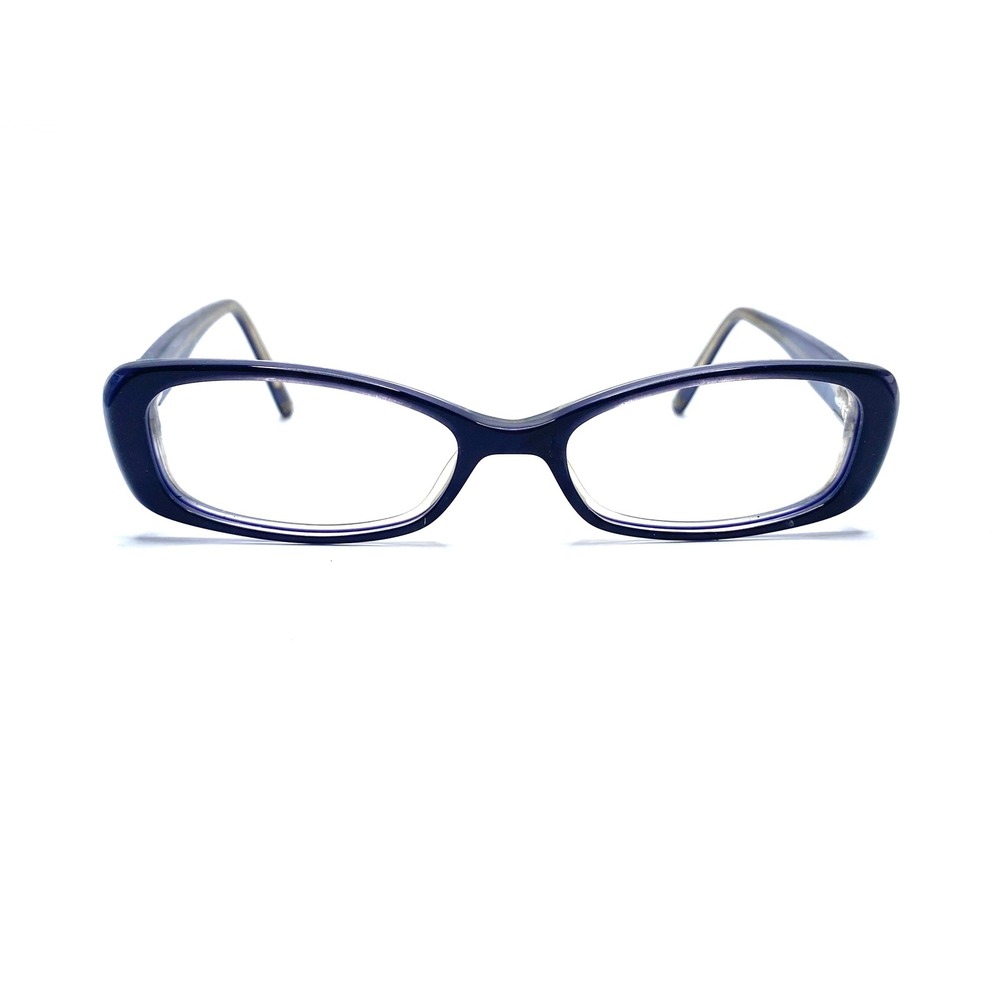 Coach Fionna Navy Blue Purple Rhinestone Logo Eyeglasses 49-16-135